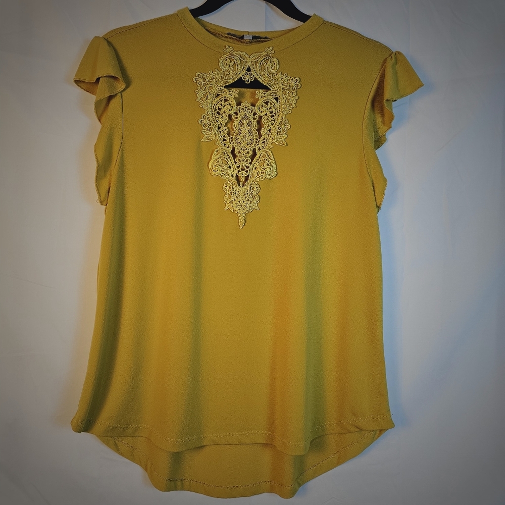 Women's Sweet Rain Yellow Blouse